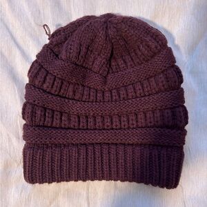Burgundy Knit Hat